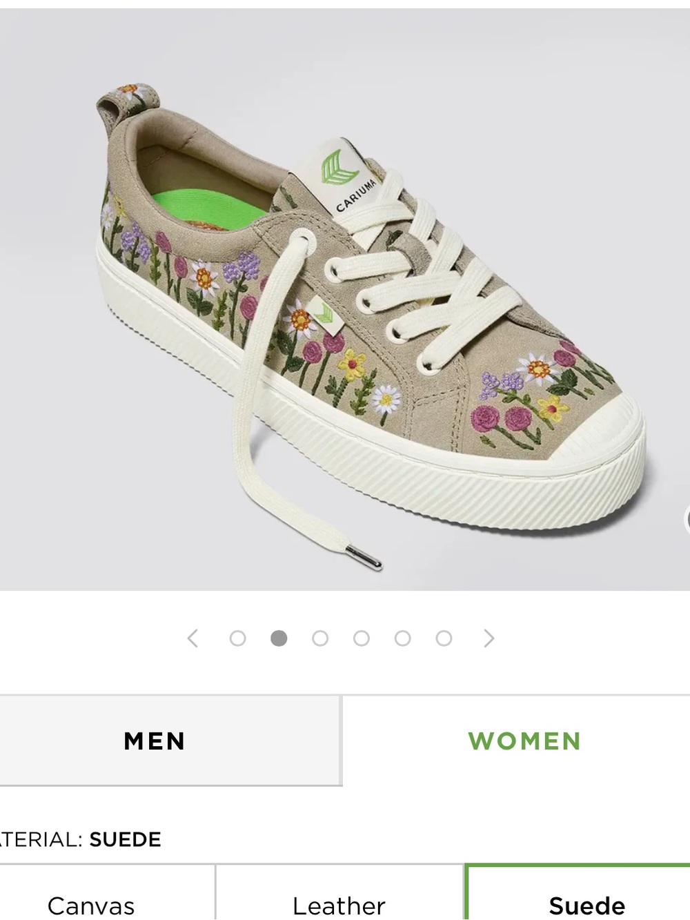 Cariuma Flower Embroidered Suede Women’s Sneakers